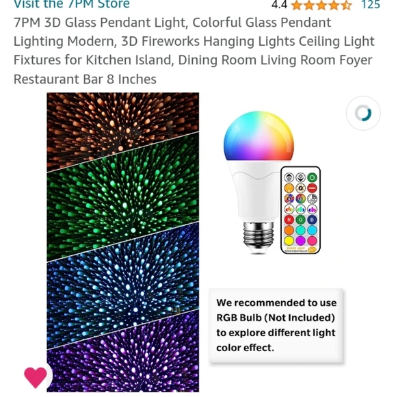 Fireworks Pendant hanging light - Picture 3 of 6